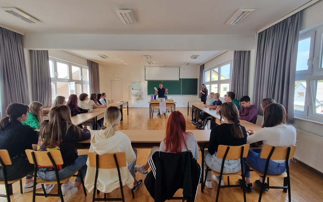 Gostovanje Brune Šimleše u učeničkom domu-Strukovna škola Gospić
