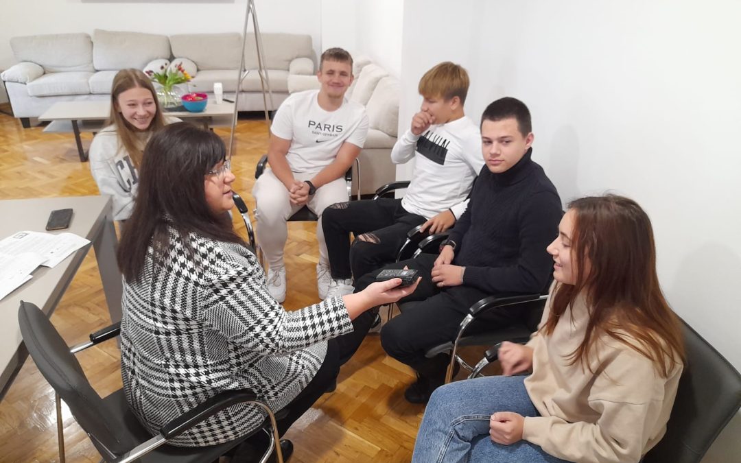Snimanje učenika za emisiju “Izvan okvira” za Hrvatski radio- 26.10.2022.